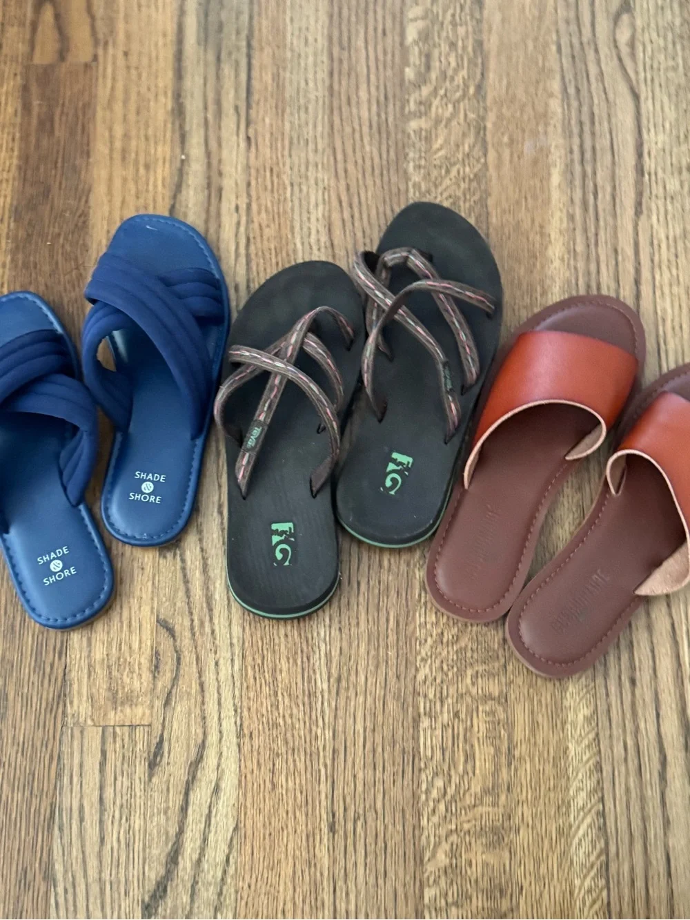 Women's Slide Sandals 3 pack